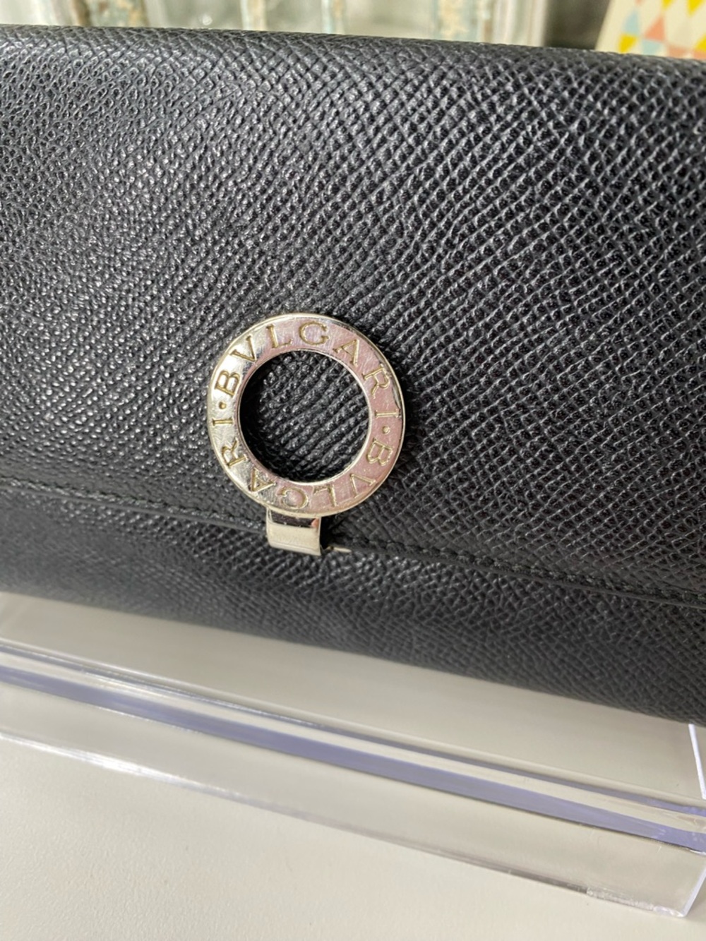Bvlgari Lux Black Leather Wallet Clutch - Picture 2 of 12